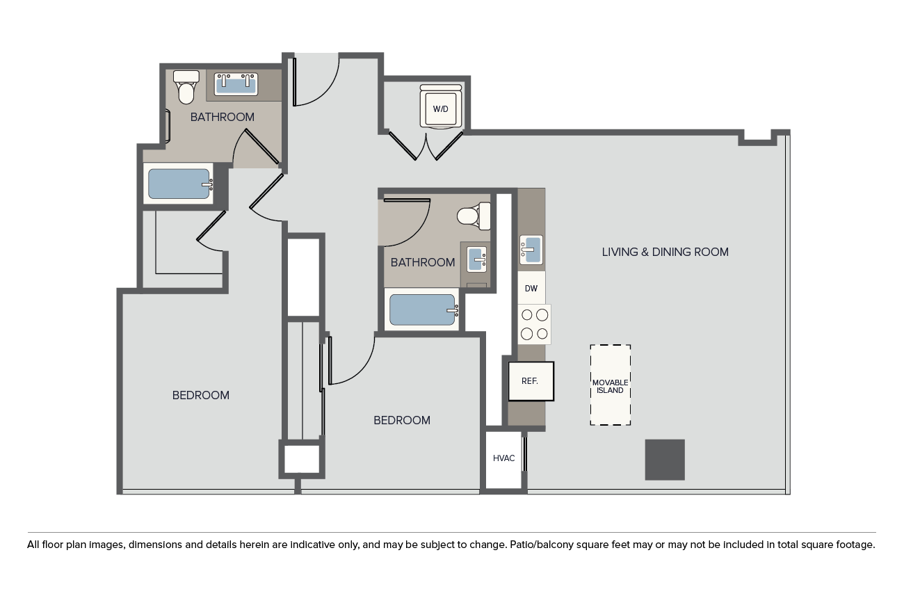 2 Bed |  2 Bath |  "apartment"